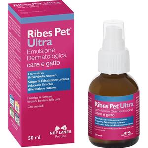 NBF Lanes Ribes Pet Ultra Emulsione Dermatologica con Ceramidi per Cani e Gatti - 50 ml