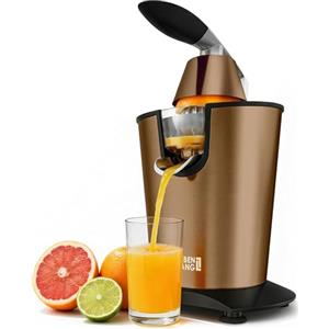 LEBENLANG Spremiagrumi elettrico 600W - Cono in acciaio inox & senza BPA I Spremi agrumi elettronico professionale I Spremi arance automatico melograno piccolo I Spremuta arancia citrus Juicer machine