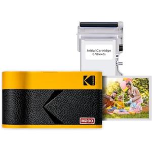 KODAK Mini 2 Era 4PASS Stampante Fotografica Portatile (5.3x8.6cm) (Stampante Fotografica Portatile + 8 Fogli inclusi, Giallo)