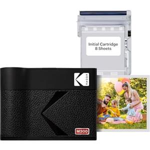 KODAK Mini 3 Era 4PASS Stampante Fotografica Portatile (7.6x7.6cm) (Fotografica Portatile + 8 Fogli inclusi, Nero)