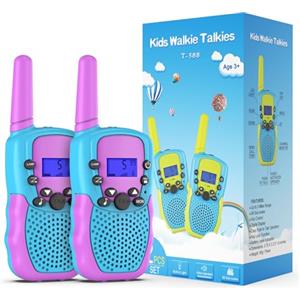 Kearui Giocattoli per Ragazzi Bambini 3-12 Anni, Walkie Talkie 8 Canali Radio a 2 Vie con Torcia LCD Retroilluminata, All'aperto al Coperto, Regalo