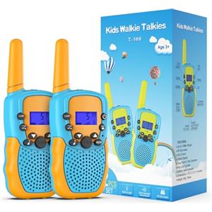 Kearui Giocattoli Bambini 3-9 Anni,Walkie Talkie Bambini 8 Canali Radio Giocattolo a 2 vie Con Torcia LCD Retroilluminata Giocattoli All'aperto al Coperto,Regali per 3-12 Ragazze o Ragazzi