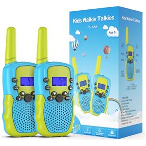 Kearui Giocattoli per 3-12 Anni Ragazzi, Walkie Talkie Bambini 8 Canali Radio Giocattolo a 2 vie Con Torcia LCD Retroilluminata Giocattoli All'aperto al Coperto,Regali per 3-12 Ragazze o Ragazzi Blu
