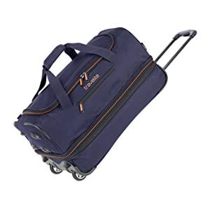 travelite trolley da viaggio con ruote misura media, espandibile, BASICS, trolley morbido per bagagli, borsone con ruote, 55 cm, 51-64 litri