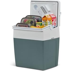 Mobicool ME27 - Frigorifero elettrico, 26 litri, grigio, mini frigorifero 12/230 V, per auto, camion, barca, tempo libero e campeggio