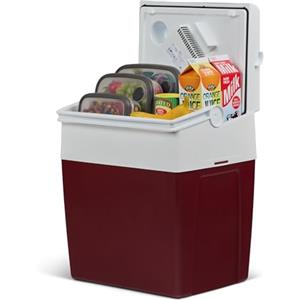 Mobicool ME27 - Frigorifero elettrico, 26 litri, colore vinaccia, mini frigorifero 12/230 V, per auto, camion, barca, tempo libero e campeggio