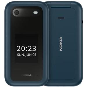 NOKIA - Senior Phone 2660 Flip 4G 128MB 48MB Ram Display 2.8' Slot MicroSD max Bluetooth Fotocamera 0.3 MP 1450 mAh Colore Blu Italia - SPEDIZIONE GRATUITA