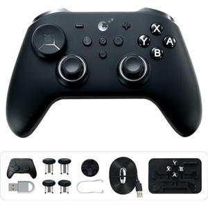 AKNES GuliKit TT MAX Controller per Switch 2/1,PC,Android,iOS,SteamOS (Nero) | Joystick TMR a Tensione Regolabile 720°, 4 Pulsanti Posteriori, Hyperlink 2 per Bassa Latenza di 2,16ms, Wakeup Switch