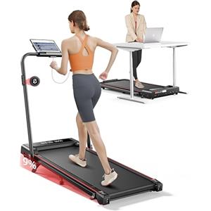 Toputure 4 in 1 Tapis Roulant Elettrico Pieghevole,12 km/h Tapis Roulant con Inclinazione, App, Telecomando e Doppio Display LED, Nessuna Installazione Richiesta, Design Salvaspazio per Casa e Ufficio