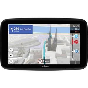 TomTom Navigatore per auto GO Navigator (ampio schermo da 6, info sul traffico in tempo reale, 12 mesi di avvisi autovelox, mappe Europa, aggiornamenti Wi-Fi, servizi Premium, supporto magnetico)
