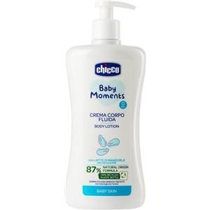 Chicco Baby Moments Crema Corpo Fluida 500 ml - Formula Naturale con Latte di Mandorla, Idratante e Nutriente per Neonati