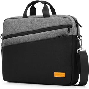 bagasin Borsa a Tracolla per PC, Borsa Messenger per Porta Laptop 17 17,3 Pollici, Custodia per PC Computer Portatile, Valigetta Tessuto Idrorepellente, Imbottita e Leggera