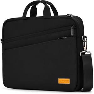bagasin Borsa a Tracolla per PC, Borsa Messenger per Porta Laptop 17 17,3 Pollici, Custodia per PC Computer Portatile, Valigetta Tessuto Idrorepellente, Imbottita e Leggera