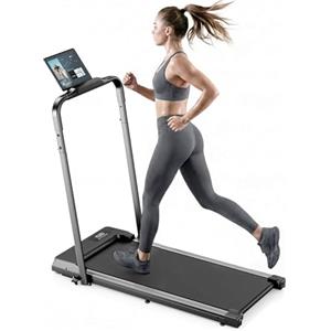VitaForge Tapis roulant per casa pieghevole - Upgraded Durevole & Portatile Elettrico Treadmill per Home Fitness con forte supporto a ventosa e telecomando, max 10 km/h per Cardio & Walking (nero)