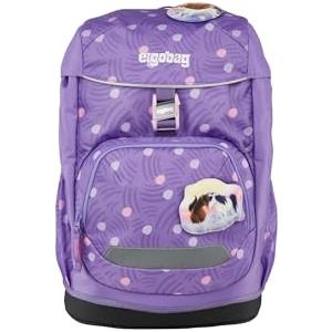 ergobag flex zaino per la scuola elementare, flessibile, ergonomico, leggero, 23 litri, per bambine e bambini PonyBearadise - Lavanda
