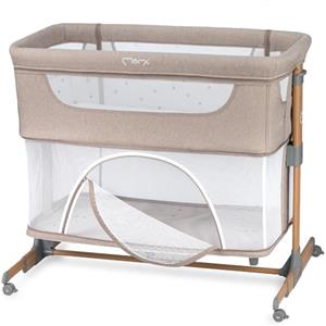 Momi Lettino multifunzione SMART BED 4-in-1, lettino co-sleeping e box, per bambini fino a 15 kg di peso, con altezza regolabile a 5 livelli, con materassino, cinghie di fissaggio e rotelle
