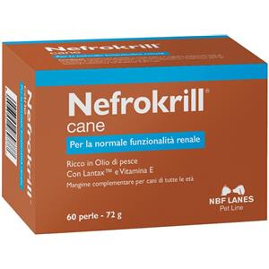 N.B.F. LANES Nefrokrill Cane - Supporto per la Funzione Renale - 60 Perle