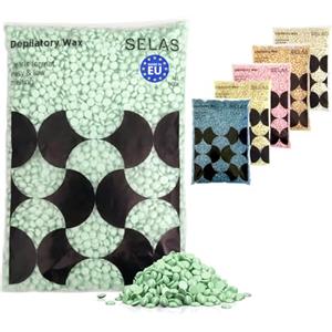 SELAS Cera Depilatoria Perle 800g Aloe Vera - Cera a Caldo Senza Strisce per Viso e Corpo, Pelli Sensibili, Ceretta Brasiliana, Perle Professionali Alta Qualità, Hard Wax Beans. Più opzioni.