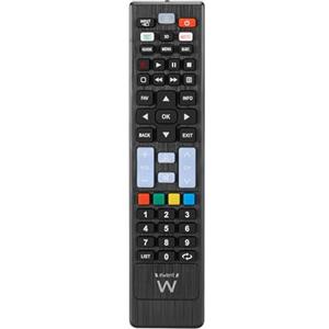 Ewent Telecomando Universale Smart TV per LG Samsung Sony Hisense TCL, Pronto all'Uso senza Programmazione, Tasti Streaming Net TV e Smart Video, Batterie Incluse, Sostitutivo Completo