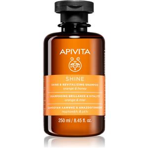 Apivita Shine Shampoo Illuminante Rivitalizzante 250 ml - Deterge, Rivitalizza e Dona Luminosità ai Capelli