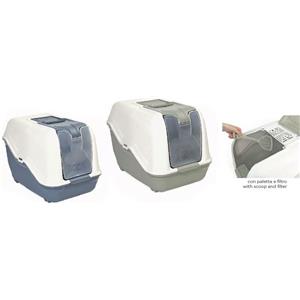 Leopet Toilette Netta Maxi - Lettiera Chiusa per Gatti 66x49x50 cm con Vaschetta Alta e Filtro
