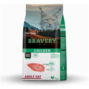 Bravery Crocchette Gatto Adulto Pollo Grain Free 7 Kg - Alta Protezione e Digeribilità