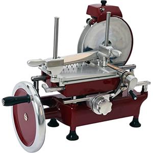 SARO VOLANO F250 VO - Affettatrice manuale, con lama da 250 mm di diametro, taglio utile da 220 x 190 mm, smerigliatrice
