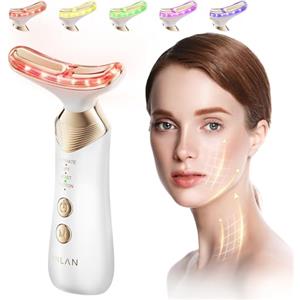 ANLAN Oro 24K Massaggio EMS Lifting Viso Anti-Rughe, Cura della Pelle di bellezza Luce Rosso e Blu