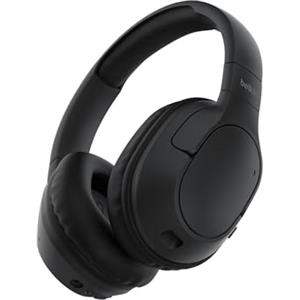 Belkin SoundForm Surround Cuffie Wireless Bluetooth over-ear con ENC Cancellazione Rumore, 60 ore di batteria, cuscinetti morbidi per iPhone, Galaxy, iPad, ideali per casa, ufficio o viaggi - Nero