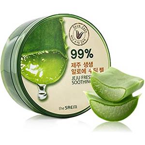 The Saem THESAEM Jeju Aloe Gel lenitivo 10.1 fl.oz. (300 ml) - Skincare per pelli coreane, Crema leggera per il viso, idratante per la pelle, vegana per la Cura per delicate