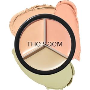 The Saem THESAEM Cover Perfection Triple Pot Concealer 03 Correct Up Beige - Per pelli da chiare a molto chiare. Correttore 3 in 1 ad alta copertura che nasconde imperfezioni, macchie, occhiaie e rossori.