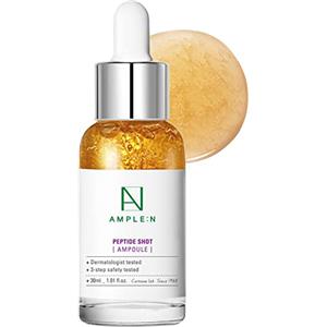 Coreana AMPLE:N Peptide Shot Ampoule 1.01 fl. oz. (30ml) - Siero rassodante viso antietà e antirughe definitivo, booster tri-peptidi, Visiby Plump, cura della pelle ringiovanente