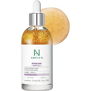 Coreana AMPLE:N Peptide Shot Ampoule 3.38 fl. oz. (100 ml) - Siero rassodante viso antietà e antirughe definitivo, booster tri-peptidi, Visiby Plump, cura della pelle ringiovanente