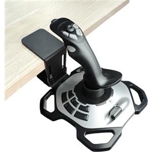 HTLAKIKJ Supporto da scrivania per joystick sim di volo, compatibile con joystick Logitech G Extreme 3D Pro, regolabile, spessore diverso, supporto in metallo resistente con morsetto a C