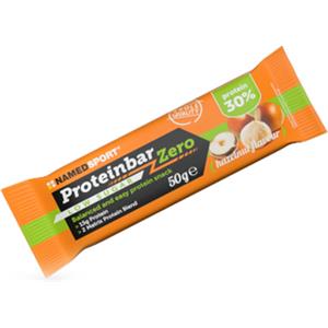 Named Sport Proteinbar Zero Hazelnut 50g - Barretta Proteica con 30% di Proteine, Ridotto Contenuto di Zuccheri e Ricoperta di Cioccolato Fondente