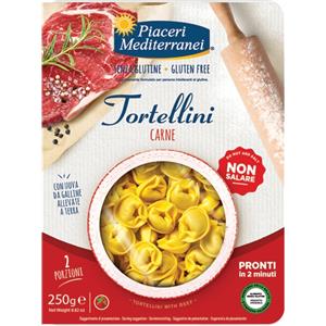 EUROSPITAL SpA Tortellini Carne Senza Glutine 250g - Deliziosi tortellini ripieni di brasato di manzo