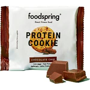 Foodspring Protein Cookie Gocce di Cioccolato 50 g - Biscotti Proteici con Ridotto Contenuto di Zuccheri