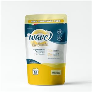 WaVe wash'n'love Wave Washing Carbonato - Sgrassante & Detergente Naturale Multiuso - Per lavatrice/lavastoviglie e superfici - 500 gr - fino a 50 utilizzi