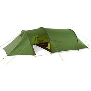 Naturehike Opalus Tenda da Viaggio Spaziosa e Leggera Tenda Familiare per 3 Persone Tenda a Tunnel per 3 Persone con Tenda da Sole(20D Vert-3P)
