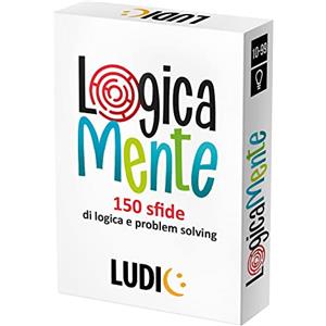 Ludic - Logicamente - 150 Sfide di Logica e Problem Solving | Giochi di Carte, Perfetto Gioco Da Tavolo Per Tutta La Famiglia, Giochi Di Società Per Adulti e Ragazzi. Regalo Compleanno, Regalo Natale