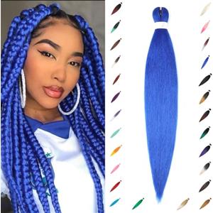 ShowJarlly Pre-Stretched Braid Hair 30 Pollici Extension Per Treccine Africane Morbido Easy Yaki Texture Capelli Intrecci Professionali Blue