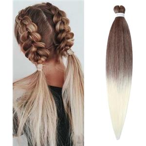 ShowJarlly Capelli Per Treccine Africane 30 Pollici Extension Treccine Africane Pre-Stretched Braiding Hair 1 Pack Extension Capelli Yaki Texture Treccine Africane Extensions 30/613#