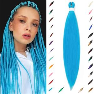 ShowJarlly Extension Per Treccine Africane 30 Pollici Capelli Per Treccine Africane 1 Pack Extension Treccine Africane Yaki Texture Treccine Africane Extensions Braiding Hair Blue#