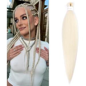 ShowJarlly Capelli Per Treccine Africane 30 Pollici Extension Treccine Africane Pre-Stretched Braiding Hair 1 Pack Extension Capelli Yaki Texture Treccine Africane Extensions 613#