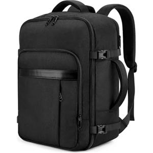 VSNOON per Nuove Zaino Easyjet 45x36x20, 32L Zaino da Viaggio Bagaglio a Mano Con Tasca Bagnata, Impermeabile Zaino per 15.6 pc Portatile per ITA Airways, Nero
