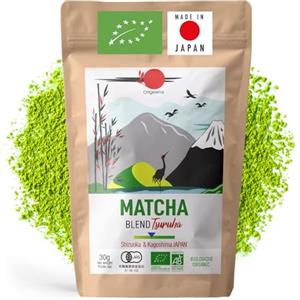 ORIGEENS Tè Matcha Bio giapponese - Blend Shizuoka e Kagoshima - Polvere di Tè Verde Matcha Bio - Sacchetto da 30g - Matcha Tea