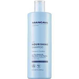 ManCave Nourishing 2-in-1 Shampoo 500ml, Fortifica e Idrata, Olio di Argan, Peptidi di Avena, Anti-Forfora, Pantenolo e Burro di Karité, Prodotto nel Regno Unito