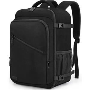 VSNOON Zaino Ryanair 40x30x20, 25L Bagaglio a Mano Aereo Zaino da Viaggio per Donna Uomo, Impermeabile Zaino per 15.6 pc Travel Bag Compatto Leggero per Eurowings, Wizz Air, ITA Airways, Easyjet, Nero