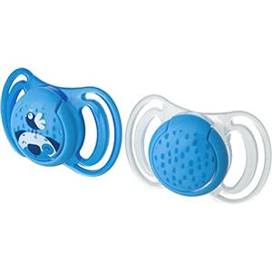 Chicco Neobaby Succhietto Light con Tettina Anatomica in Silicone Mini 0 Mesi+ 2 Pezzi, Blu