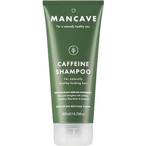 ManCave Shampoo Caffeina Uomo 200ml, Naturale, Vegano e Cruelty-Free, con Caffeina, Pantenolo e Vitamina E, Favorisce la Crescita Sana dei Capelli